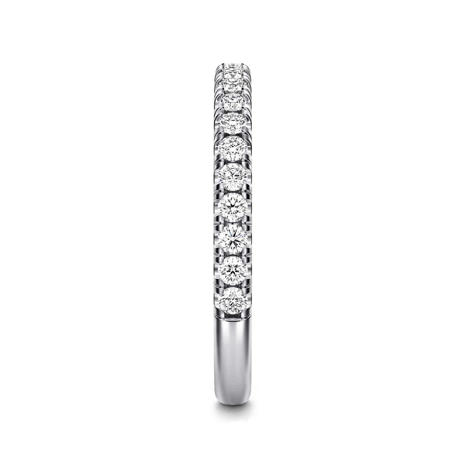 14K White Gold Diamond Matching Wedding Band - 0.44 ct - Shot 4