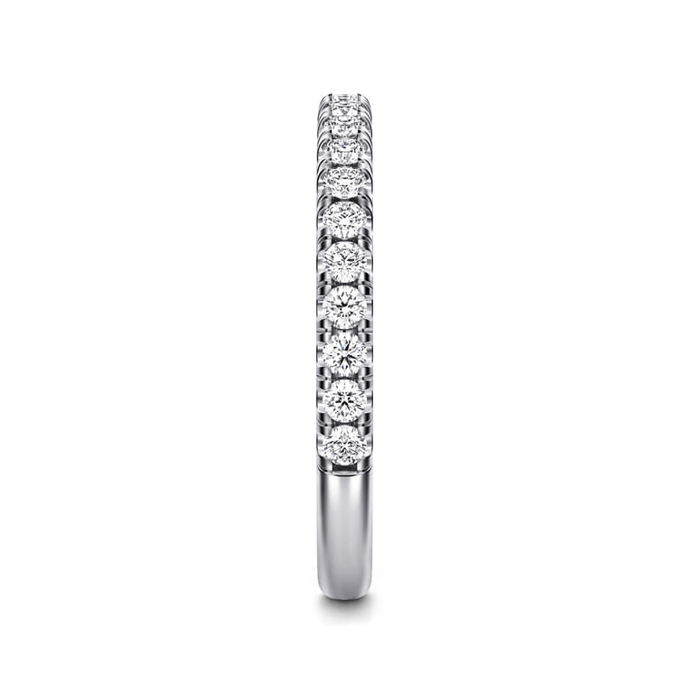 14K White Gold Diamond Matching Wedding Band - 0.44 ct - Shot 4