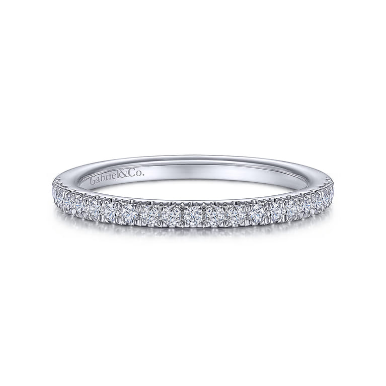 14K White Gold Diamond Matching Wedding Band - 0.22 ct - Shot 1
