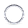 14K White Gold Diamond Matching Wedding Band - 0.22 ct