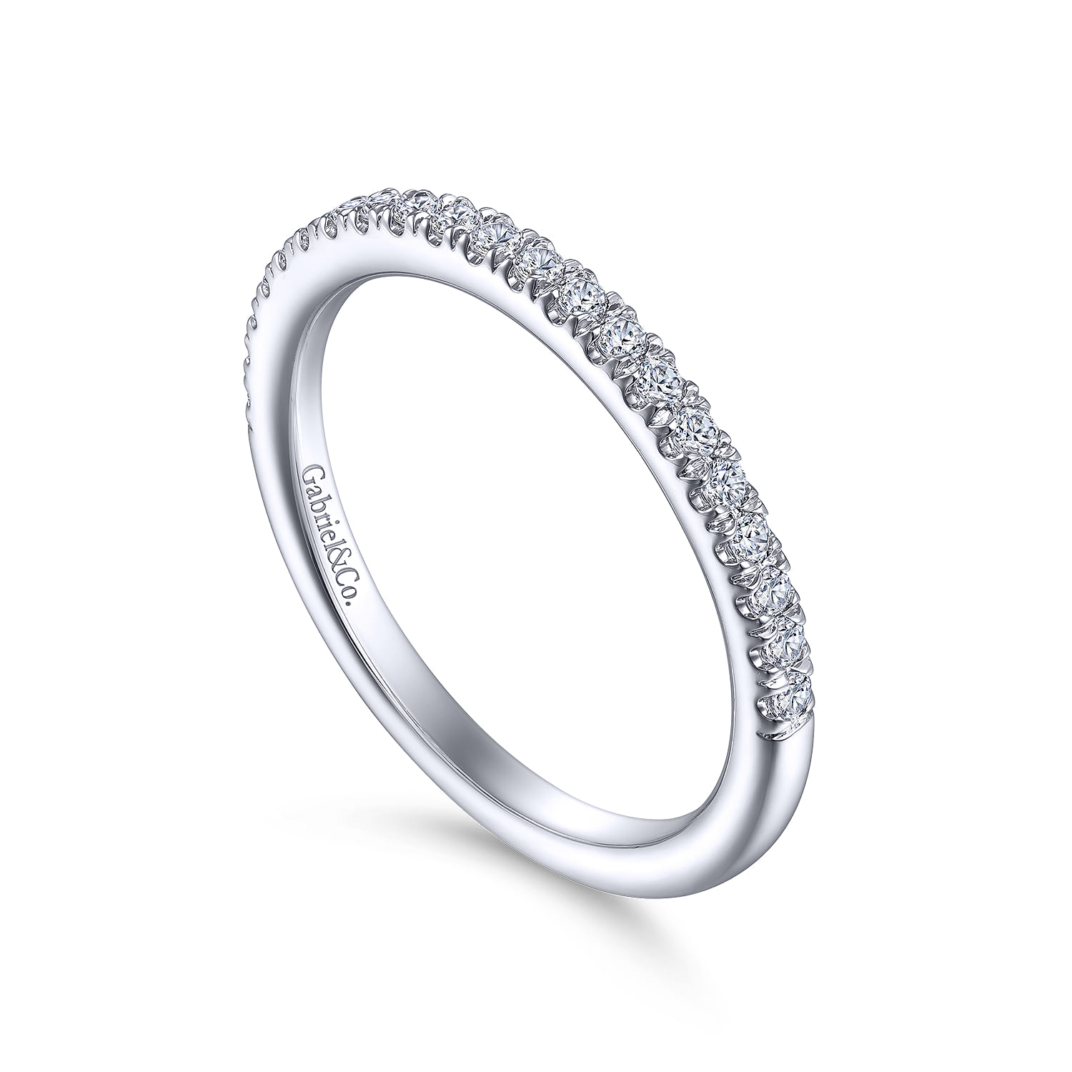 14K White Gold Diamond Matching Wedding Band - 0.22 ct - Shot 3