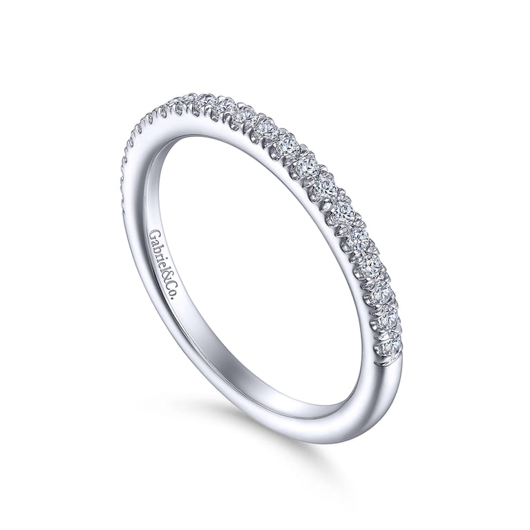 14K White Gold Diamond Matching Wedding Band - 0.22 ct - Shot 3