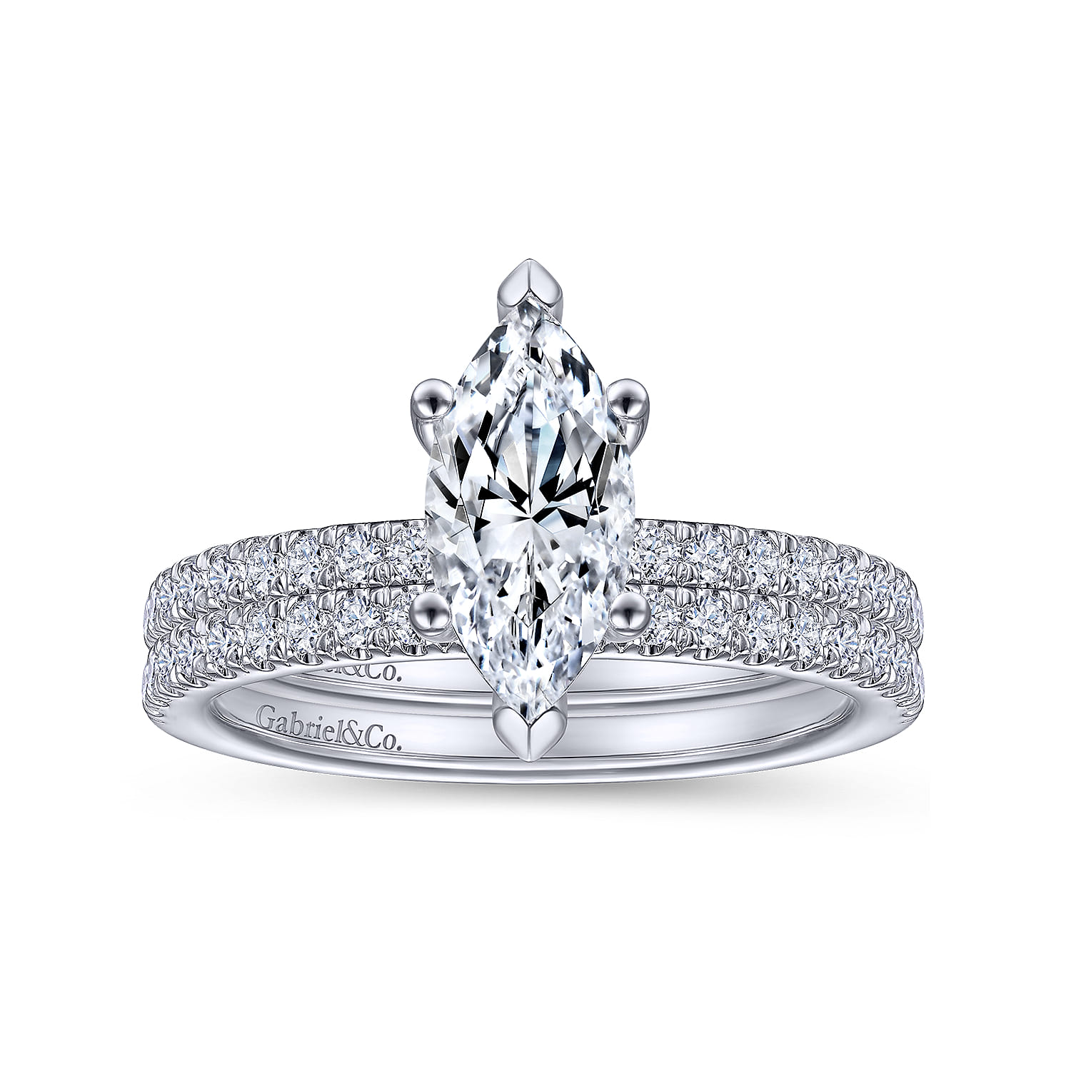 14K White Gold Diamond Matching Wedding Band - 0.22 ct - Shot 4