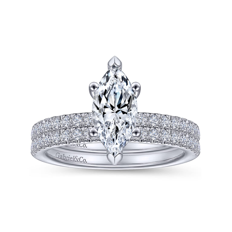 14K White Gold Diamond Matching Wedding Band - 0.22 ct - Shot 4