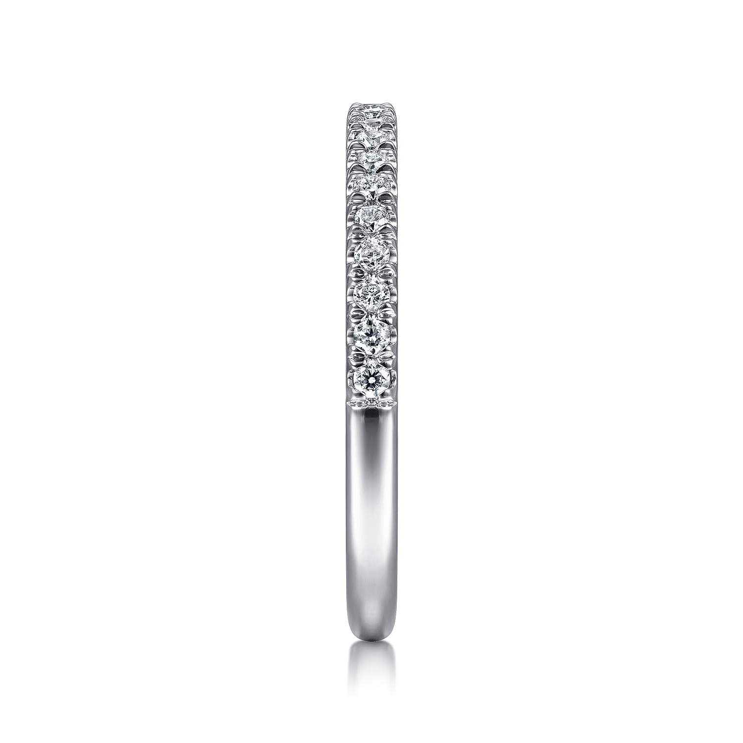 14K White Gold Diamond Matching Wedding Band - 0.22 ct - Shot 5