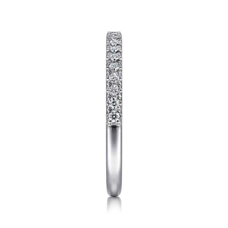 14K White Gold Diamond Matching Wedding Band - 0.22 ct - Shot 5