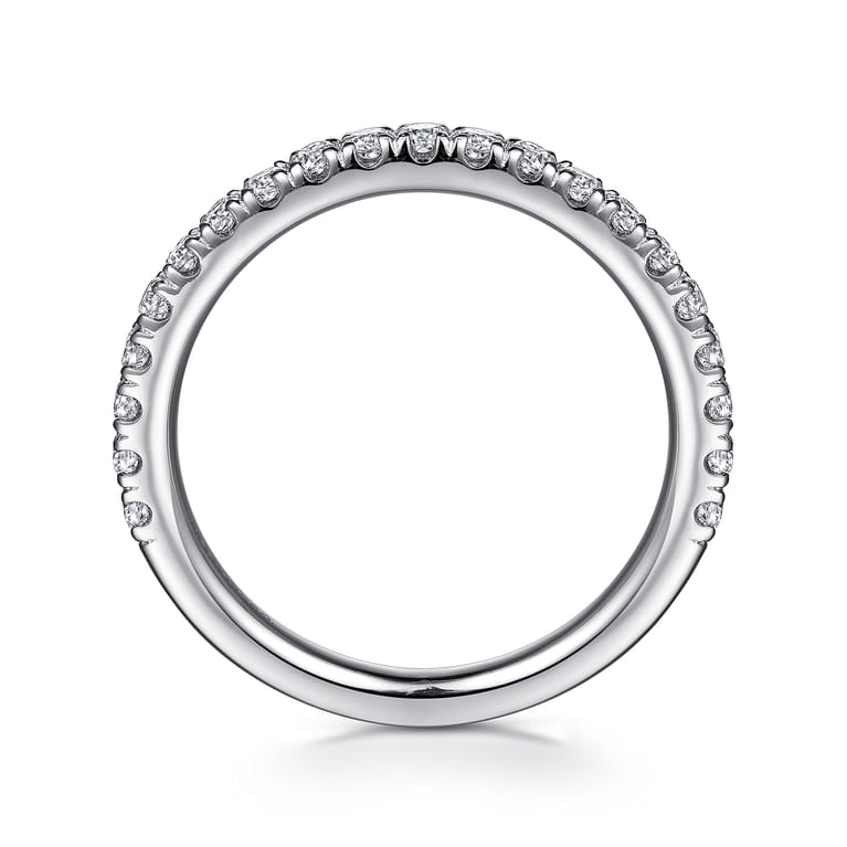 14K White Gold Diamond Matching Wedding Band - 0.44 ct - Shot 2