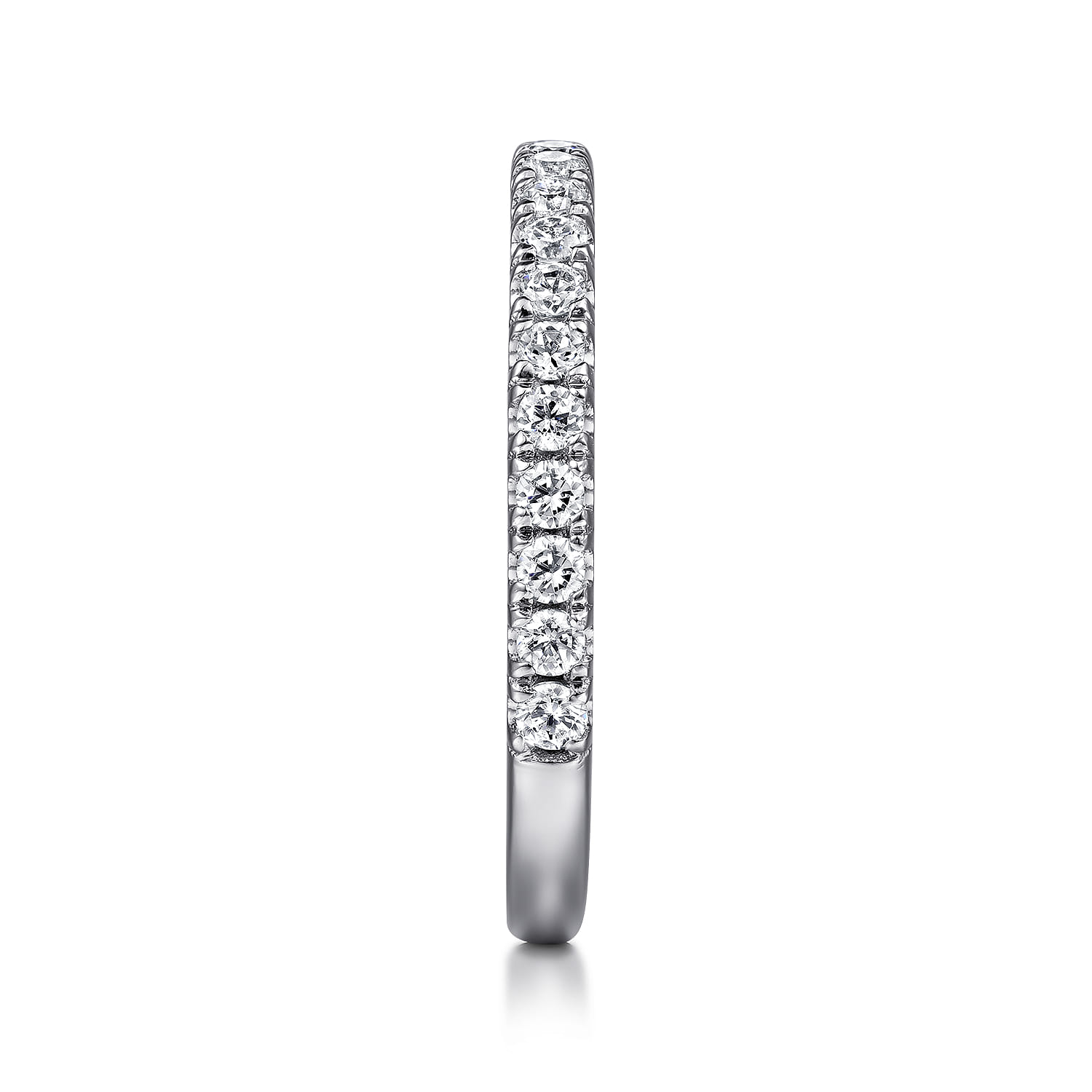 14K White Gold Diamond Matching Wedding Band - 0.44 ct - Shot 5