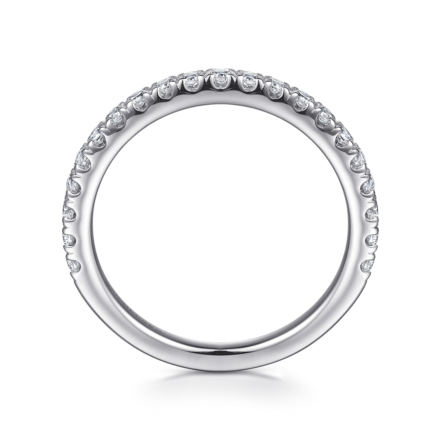 14K White Gold Diamond Matching Wedding Band - 0.44 ct - Shot 2