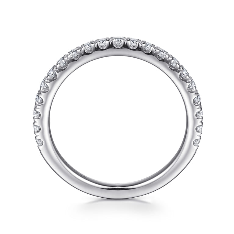 14K White Gold Diamond Matching Wedding Band - 0.44 ct - Shot 2