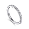 14K White Gold Diamond Matching Wedding Band - 0.44 ct