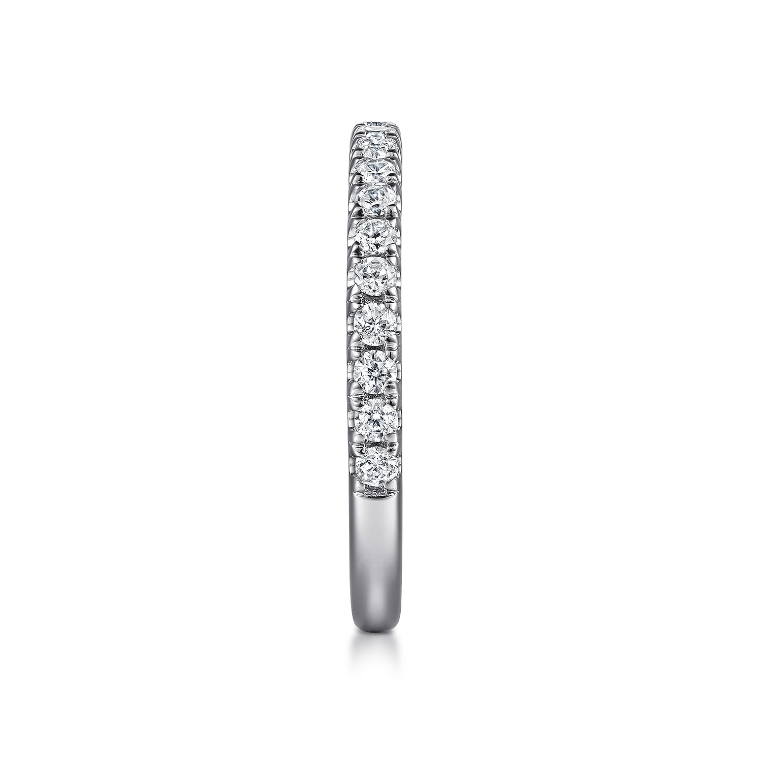 14K White Gold Diamond Matching Wedding Band - 0.44 ct - Shot 5