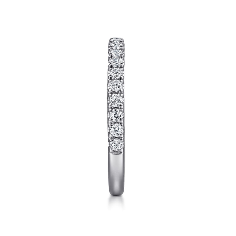 14K White Gold Diamond Matching Wedding Band - 0.44 ct - Shot 5