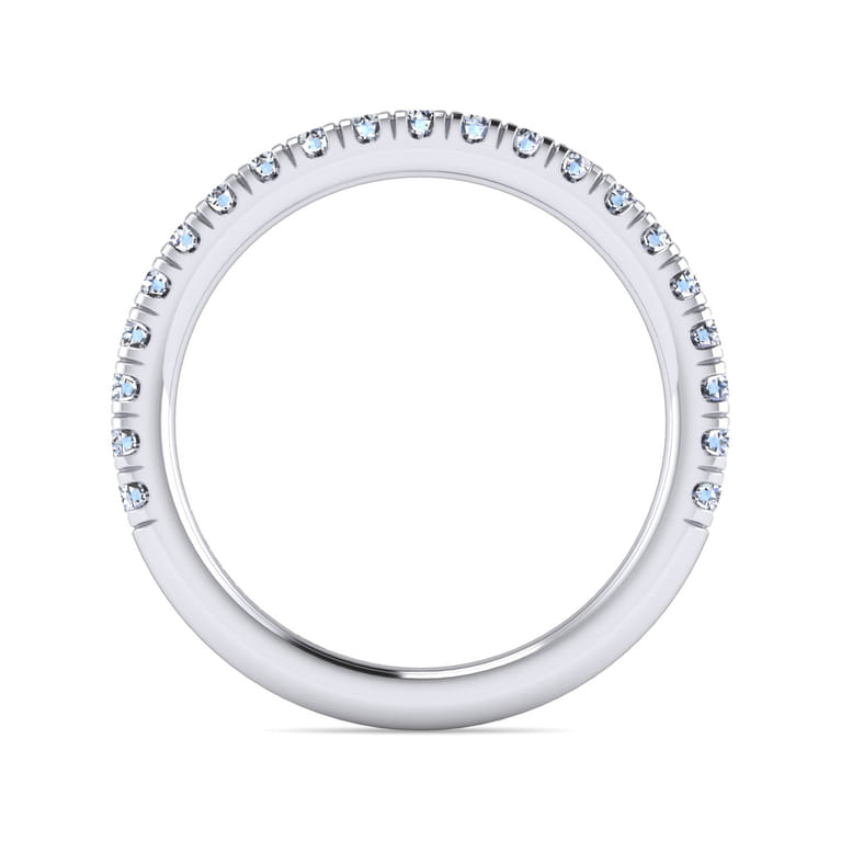 14K White Gold Diamond Matching Wedding Band - 0.44 ct - Shot 2