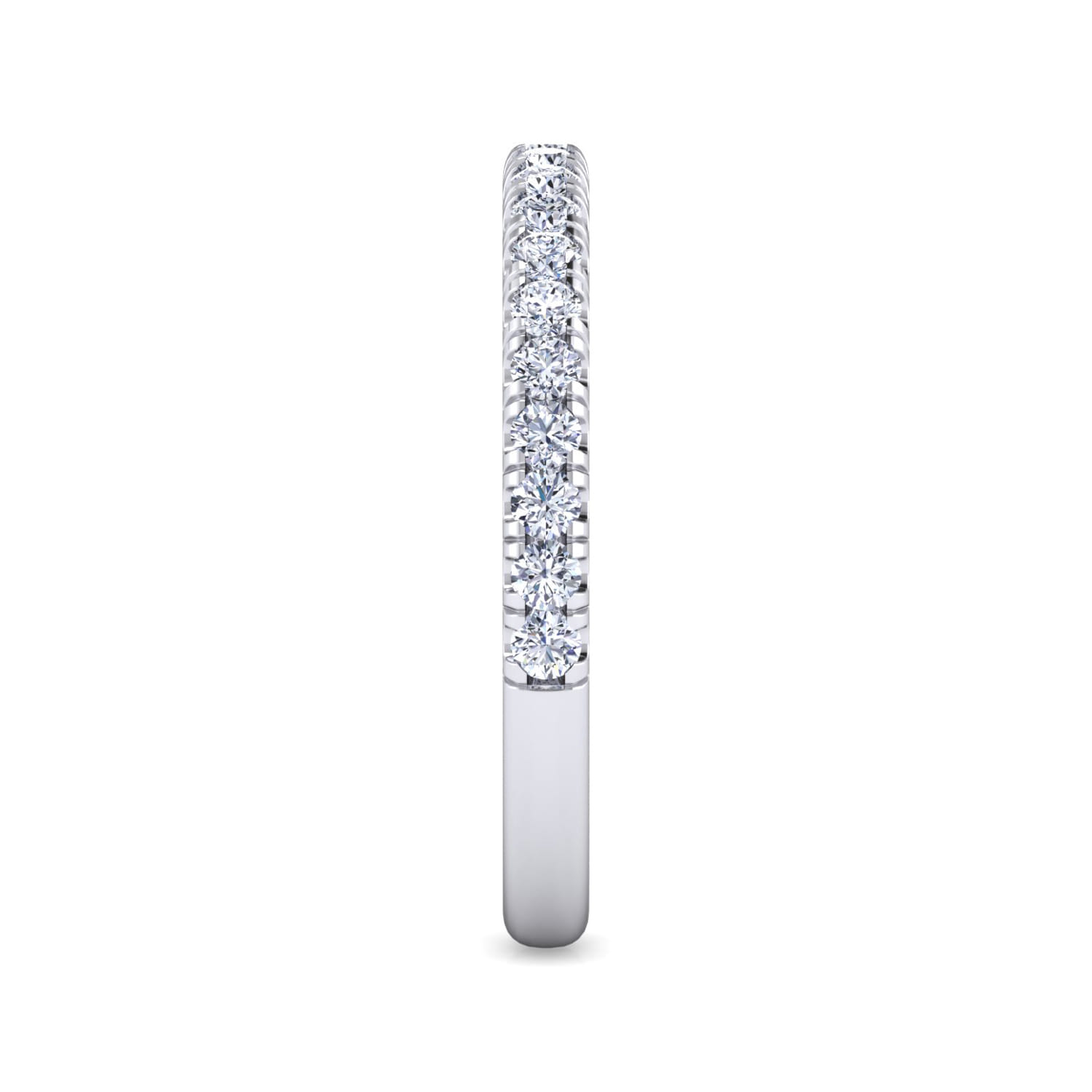 14K White Gold Diamond Matching Wedding Band - 0.44 ct - Shot 4