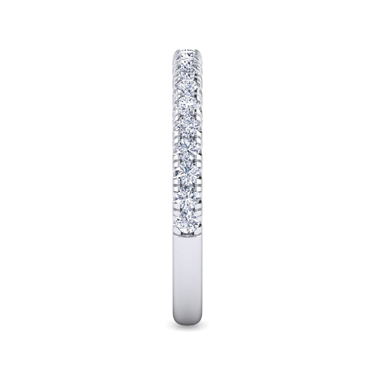 14K White Gold Diamond Matching Wedding Band - 0.44 ct - Shot 4