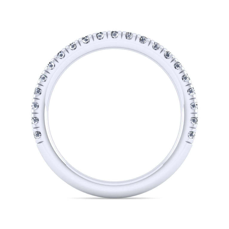 14K White Gold Diamond Matching Wedding Band - 0.44 ct - Shot 2