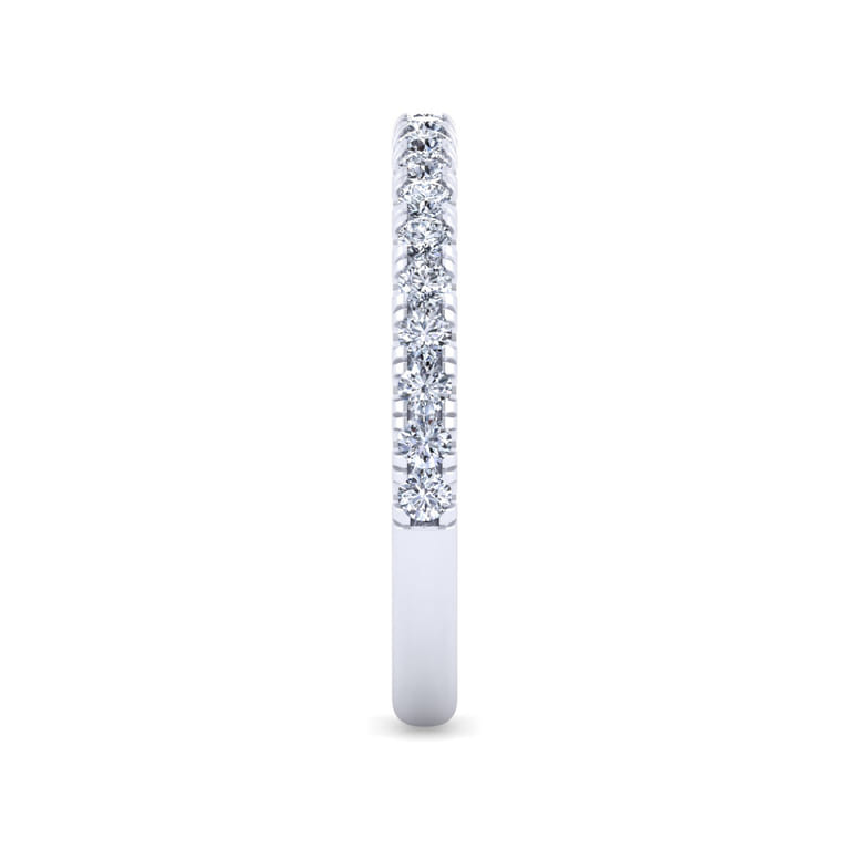 14K White Gold Diamond Matching Wedding Band - 0.44 ct - Shot 5
