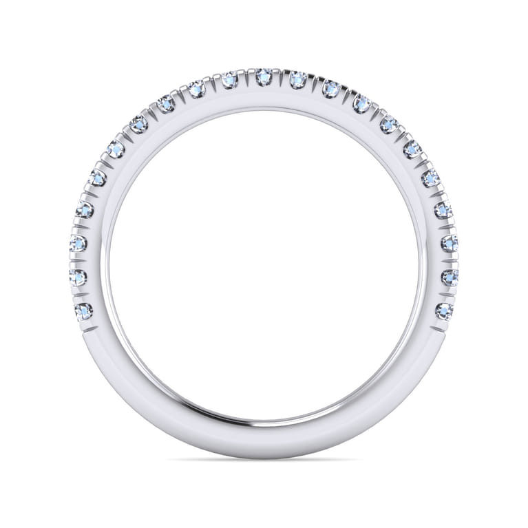 14K White Gold Diamond Matching Wedding Band - 0.44 ct - Shot 2