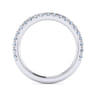 14K White Gold Diamond Matching Wedding Band - 0.44 ct