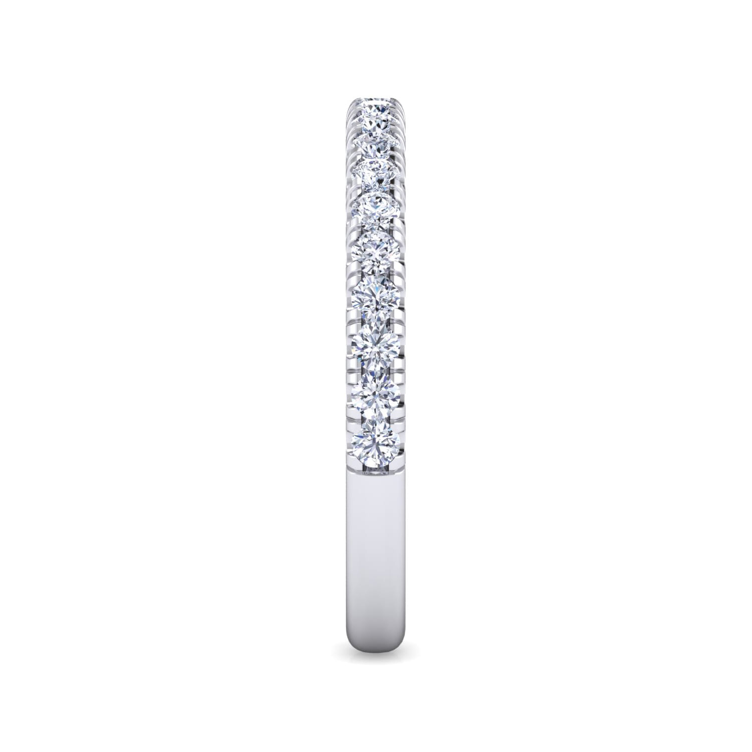 14K White Gold Diamond Matching Wedding Band - 0.44 ct - Shot 4