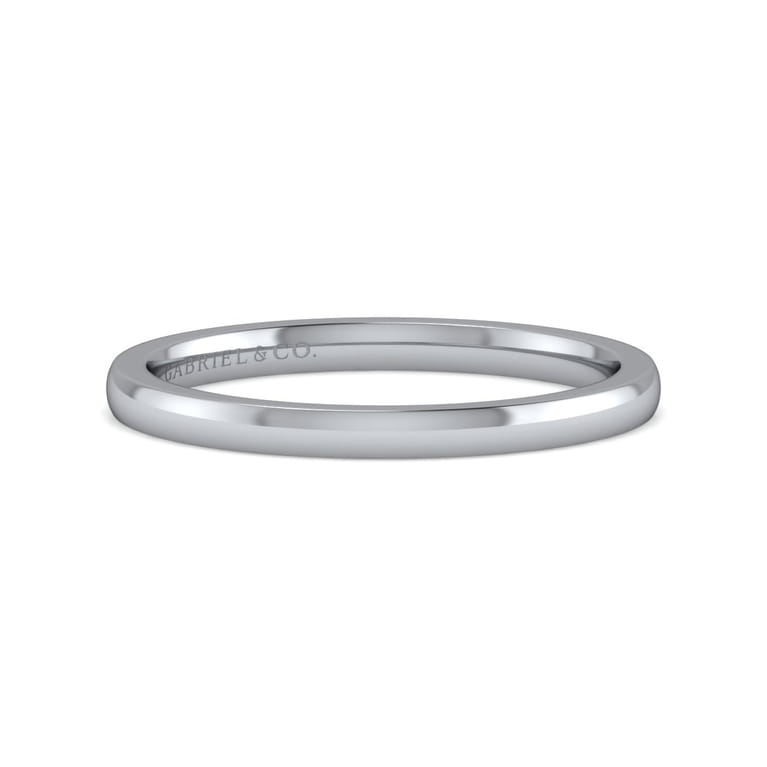 14K White Gold Diamond Matching Wedding Band - Shot 1
