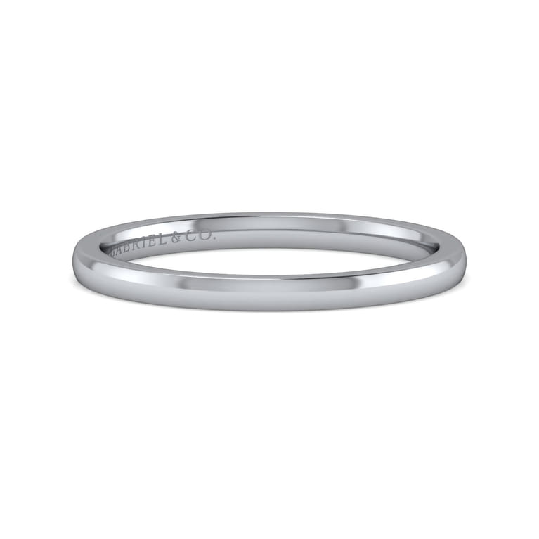 14K White Gold Diamond Matching Wedding Band - Shot 1