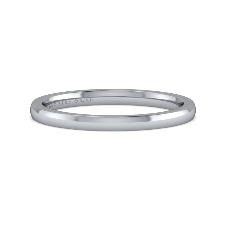 14K White Gold Diamond Matching Wedding Band - Shot 1