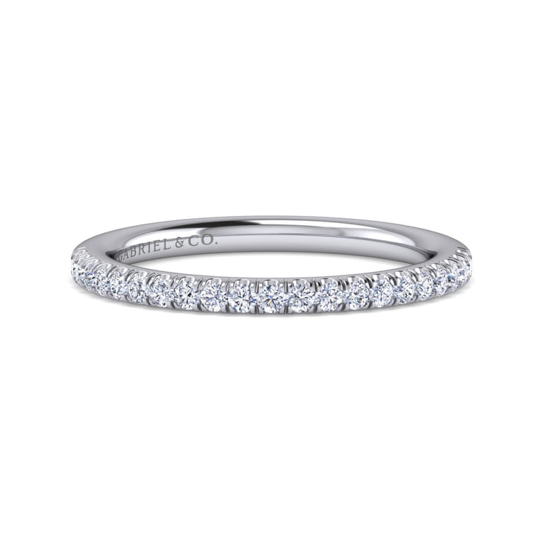 14K White Gold Diamond Matching Wedding Band - 0.22 ct - Shot 1