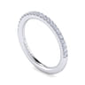 14K White Gold Diamond Matching Wedding Band - 0.22 ct
