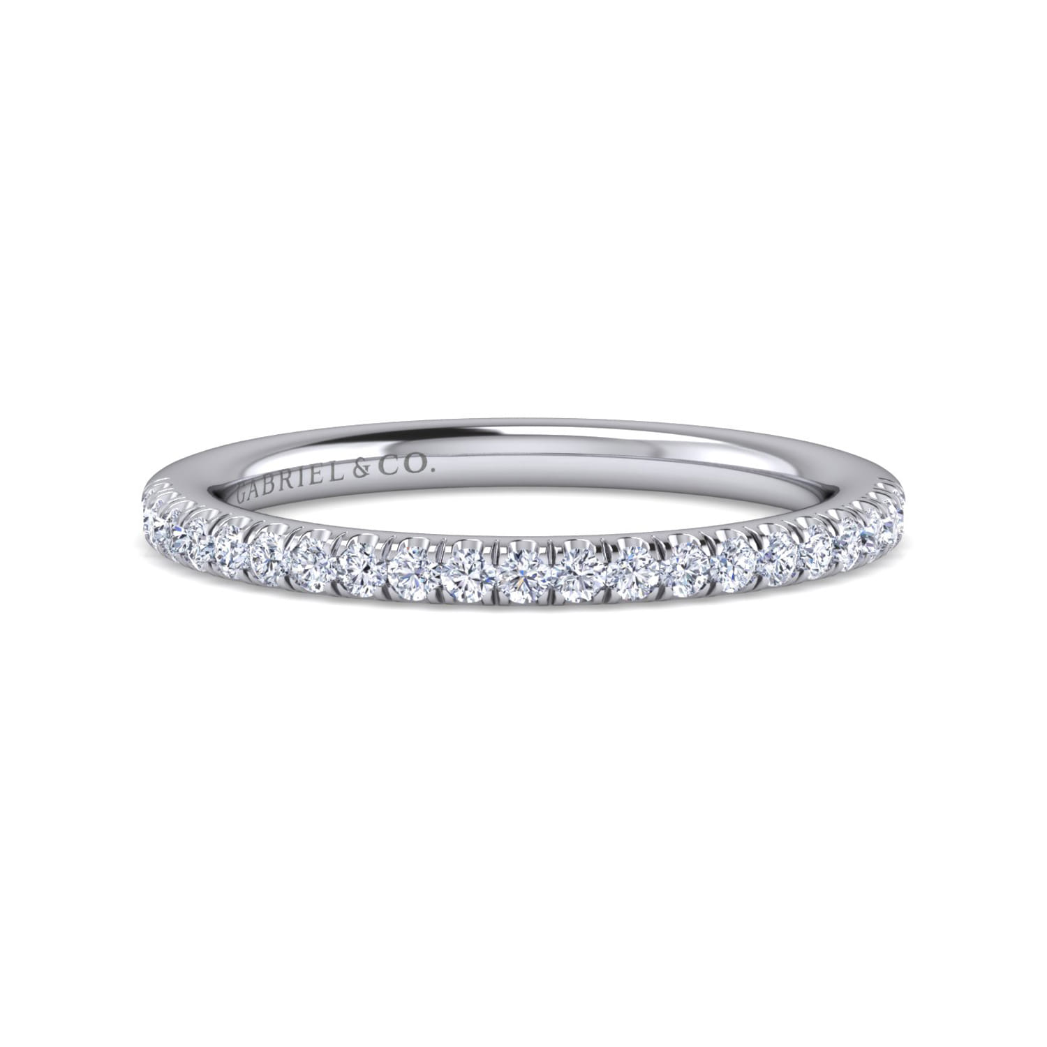 14K White Gold Diamond Matching Wedding Band - 0.22 ct - Shot 1