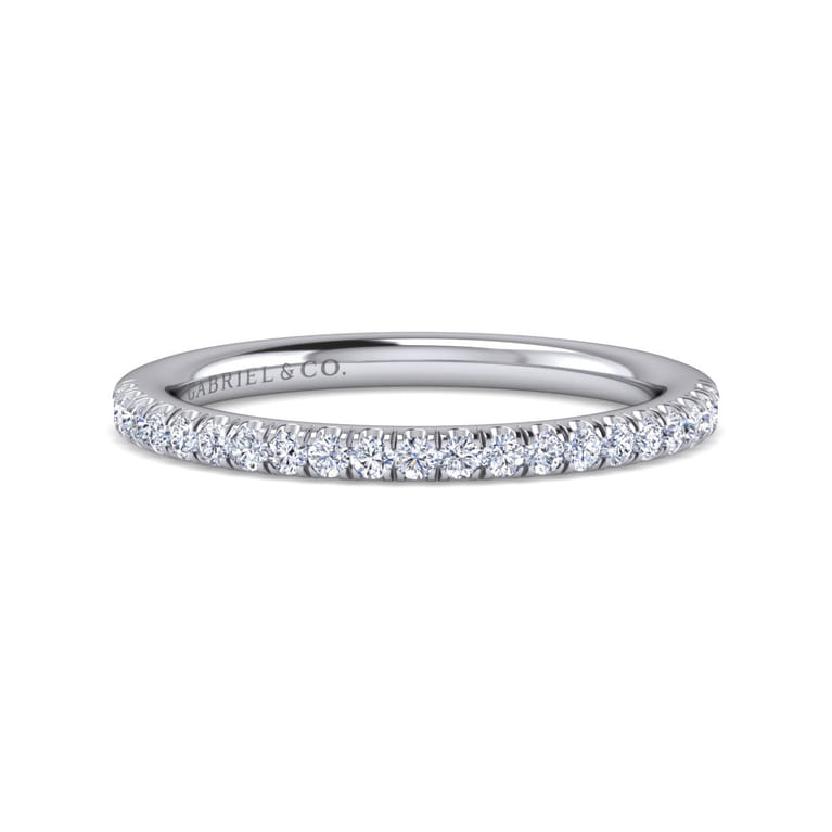 14K White Gold Diamond Matching Wedding Band - 0.22 ct - Shot 1
