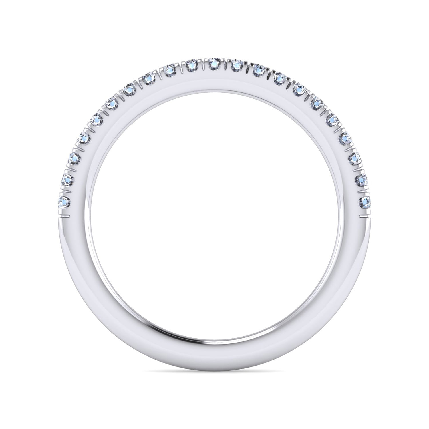 14K White Gold Diamond Matching Wedding Band - 0.22 ct - Shot 2