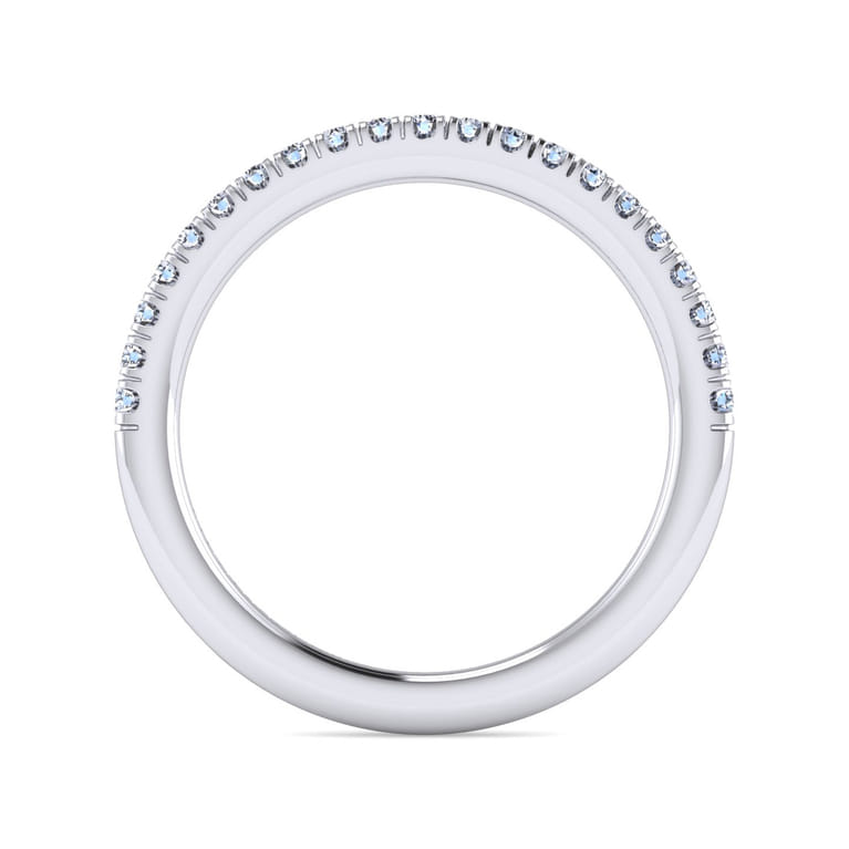 14K White Gold Diamond Matching Wedding Band - 0.22 ct - Shot 2