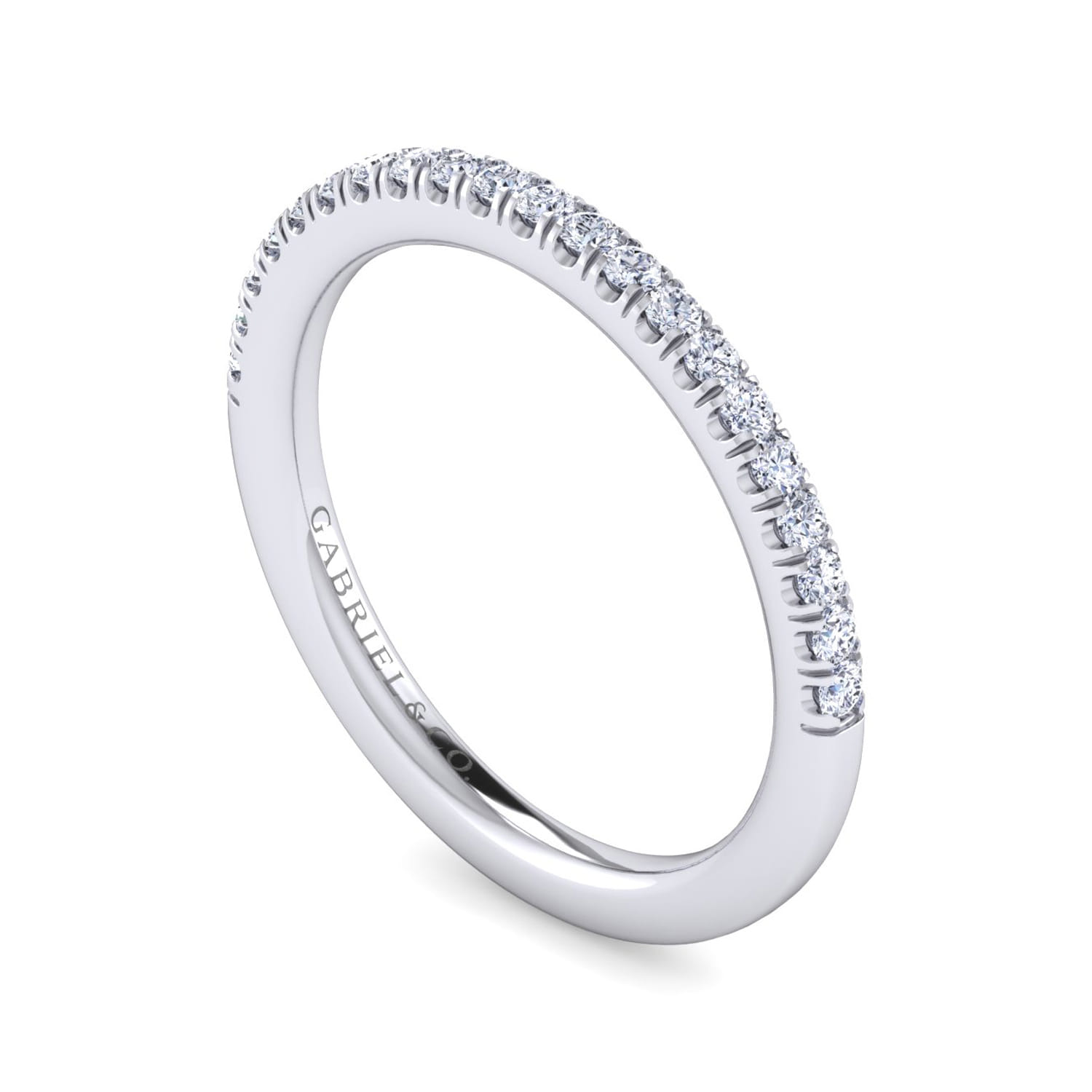 14K White Gold Diamond Matching Wedding Band - 0.22 ct - Shot 3