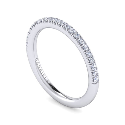 14K White Gold Diamond Matching Wedding Band