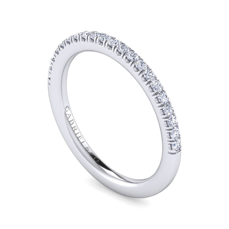 14K White Gold Diamond Matching Wedding Band - 0.22 ct - Shot 3