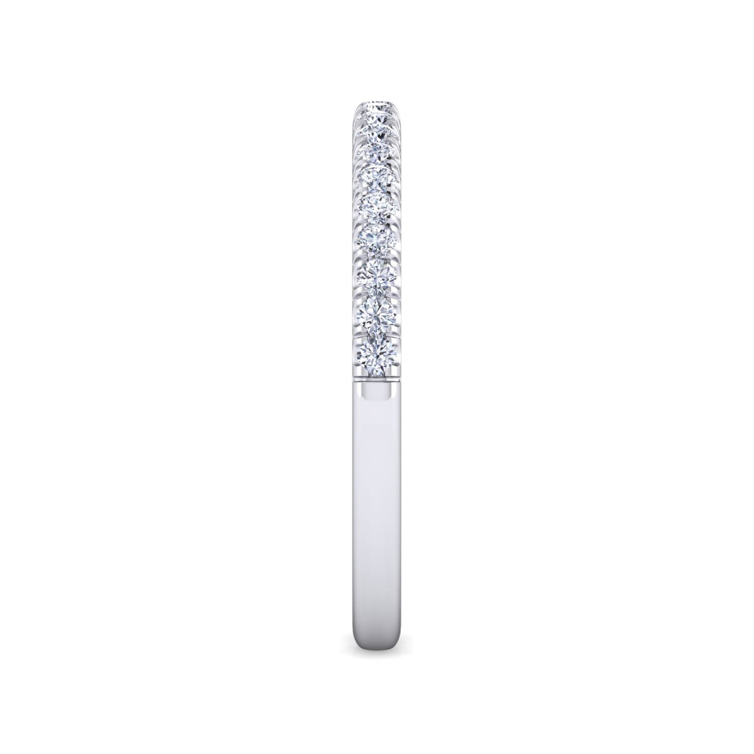 14K White Gold Diamond Matching Wedding Band - 0.22 ct - Shot 4