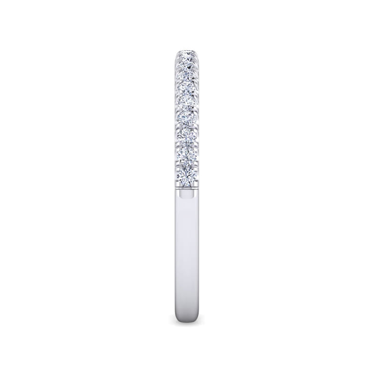 14K White Gold Diamond Matching Wedding Band - 0.22 ct - Shot 4