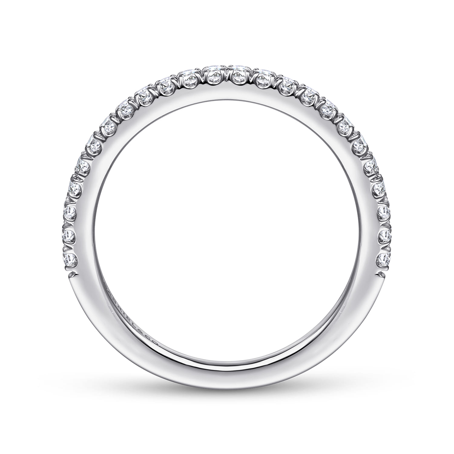 14K White Gold Diamond Matching Wedding Band - 0.27 ct - Shot 2
