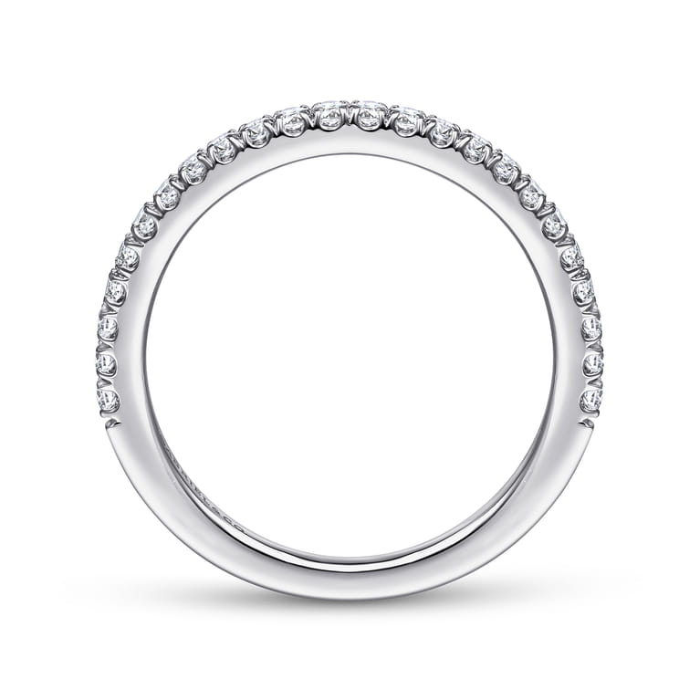 14K White Gold Diamond Matching Wedding Band - 0.27 ct - Shot 2