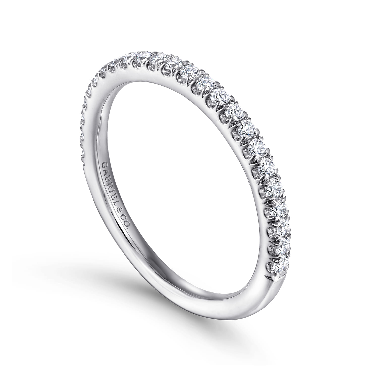 14K White Gold Diamond Matching Wedding Band - 0.27 ct - Shot 3
