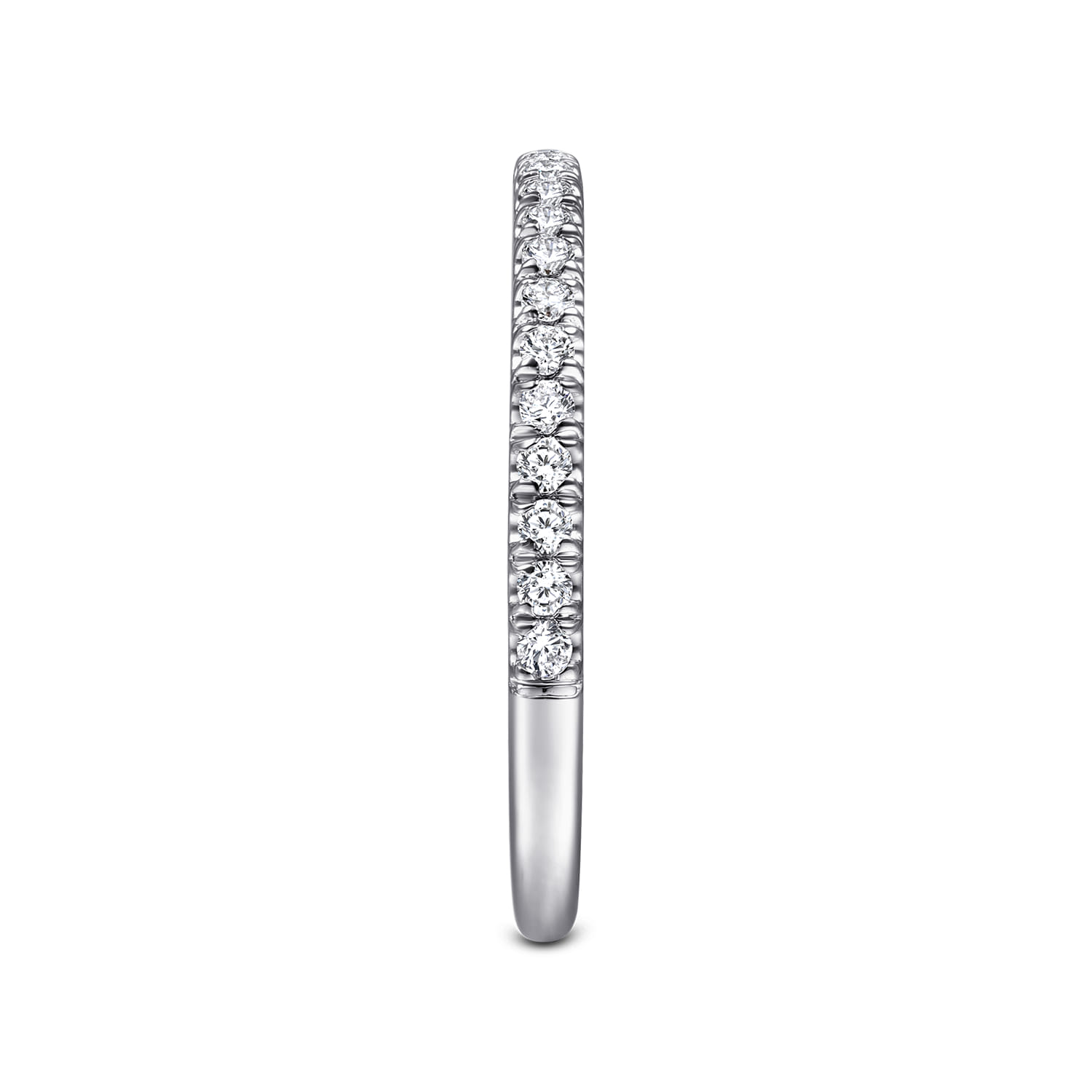 14K White Gold Diamond Matching Wedding Band - 0.27 ct - Shot 5
