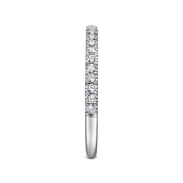 14K White Gold Diamond Matching Wedding Band - 0.27 ct - Shot 5