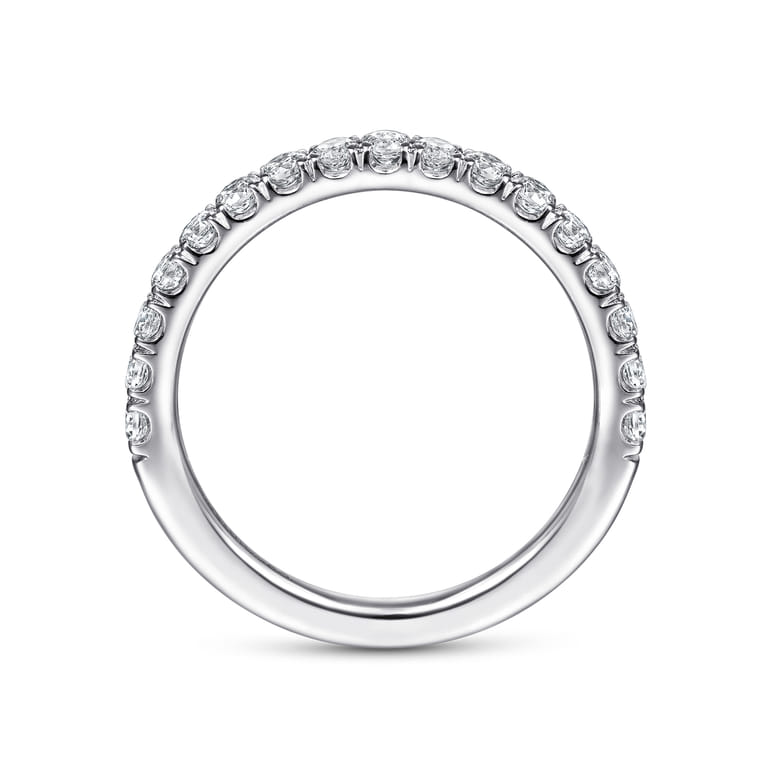 14K White Gold Diamond Matching Wedding Band - 0.51 ct - Shot 2