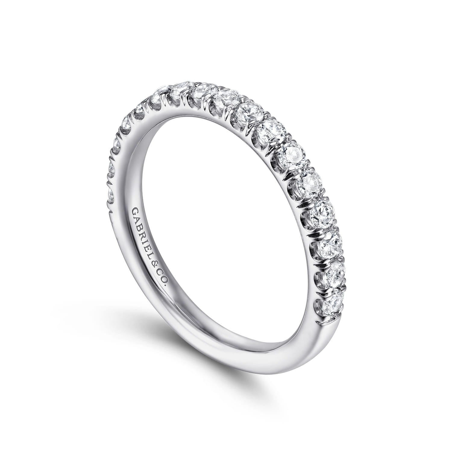 14K White Gold Diamond Matching Wedding Band - 0.51 ct - Shot 3