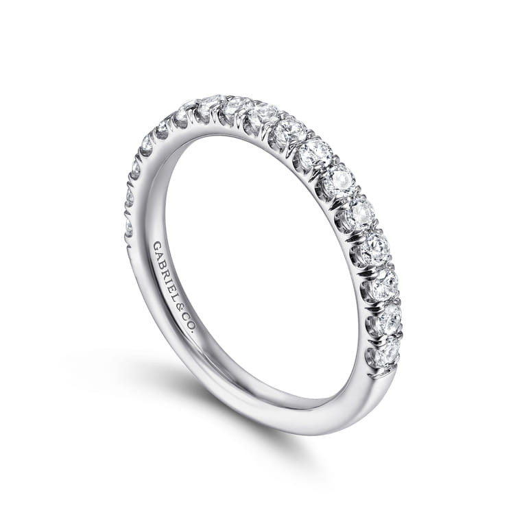 14K White Gold Diamond Matching Wedding Band - 0.51 ct - Shot 3