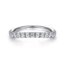 14K White Gold Diamond Matching Wedding Band - 0.51 ct