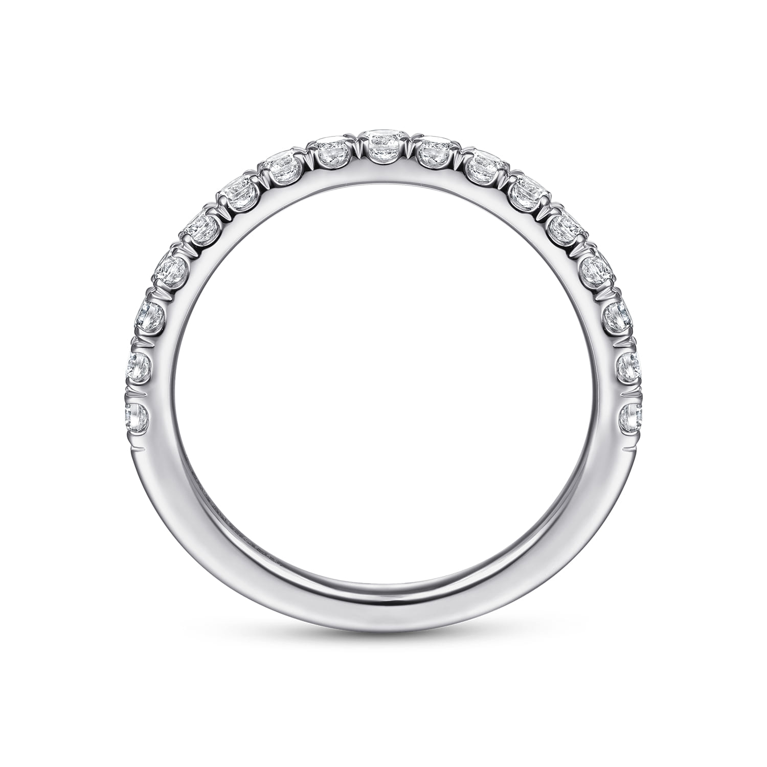 14K White Gold Diamond Matching Wedding Band - 0.51 ct - Shot 2
