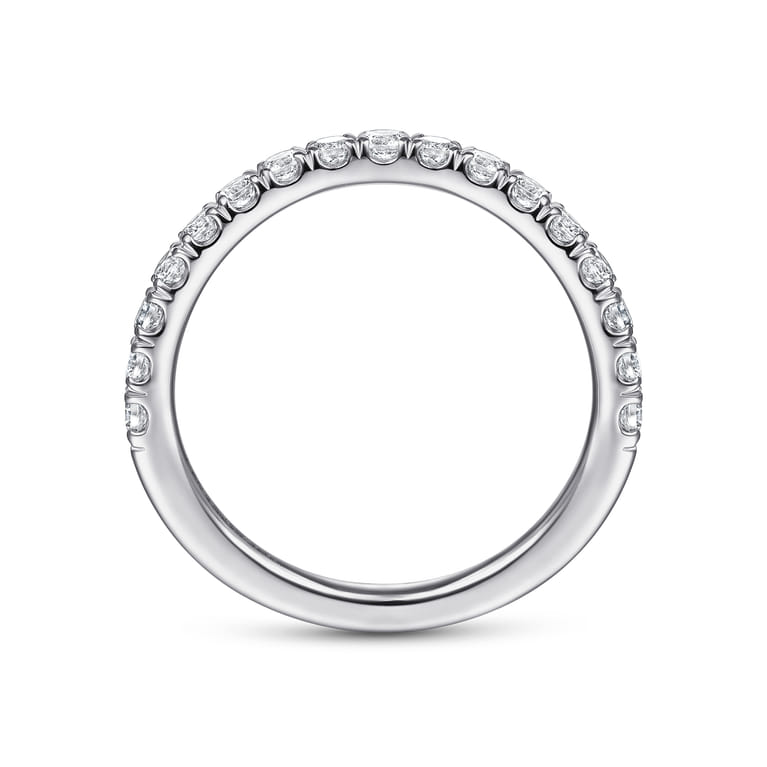14K White Gold Diamond Matching Wedding Band - 0.51 ct - Shot 2